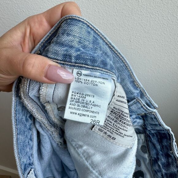 AG Adriano Goldschmied The Beau Slouchy Skinny Light Wash Distressed Size 26 - Picture 7 of 7